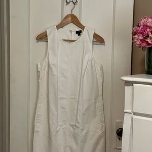 J Crew White Denim Shift Dress w Pockets NWT